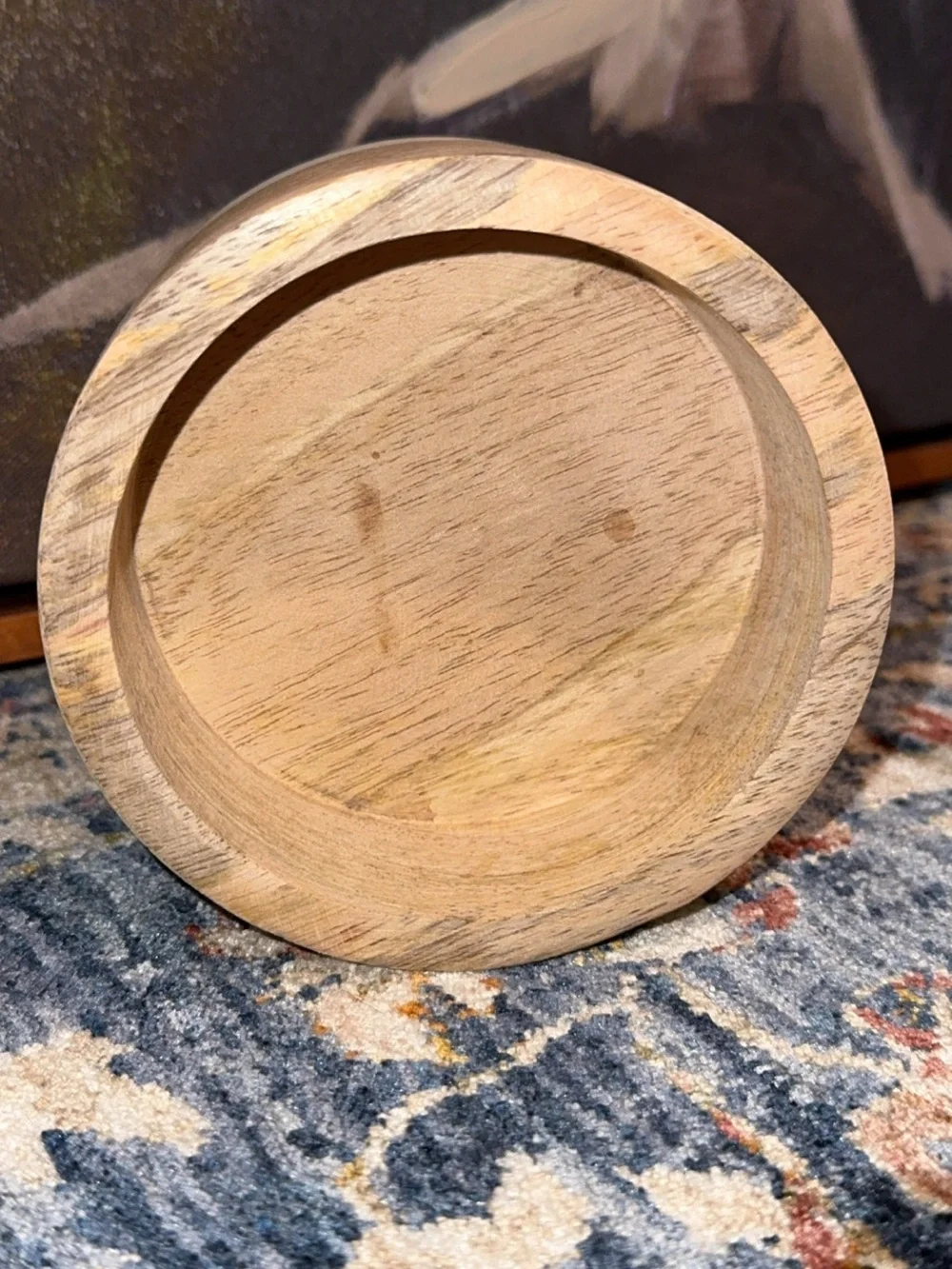 NWT CRATE & BARREL Wood and Marble 🍷 Coaster Non-Personalized (1)